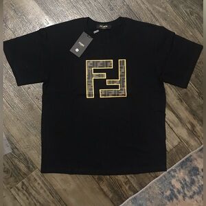 Fendi Black mens T-Shirt medium
